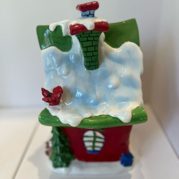 Harry and David Santas Workshop Cookie Jar Ceramic Christmas Holiday 10.5" Vtg - Picture 3 of 9